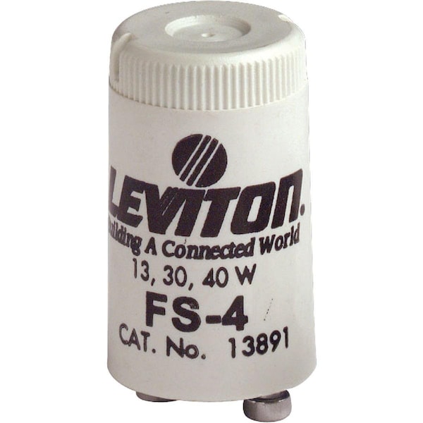 Leviton 13W/30W/40W 2-Pin T8 FS-4 Fluorescent Starter 002-13891-000 - main